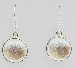 Silver dichroic glass earrings